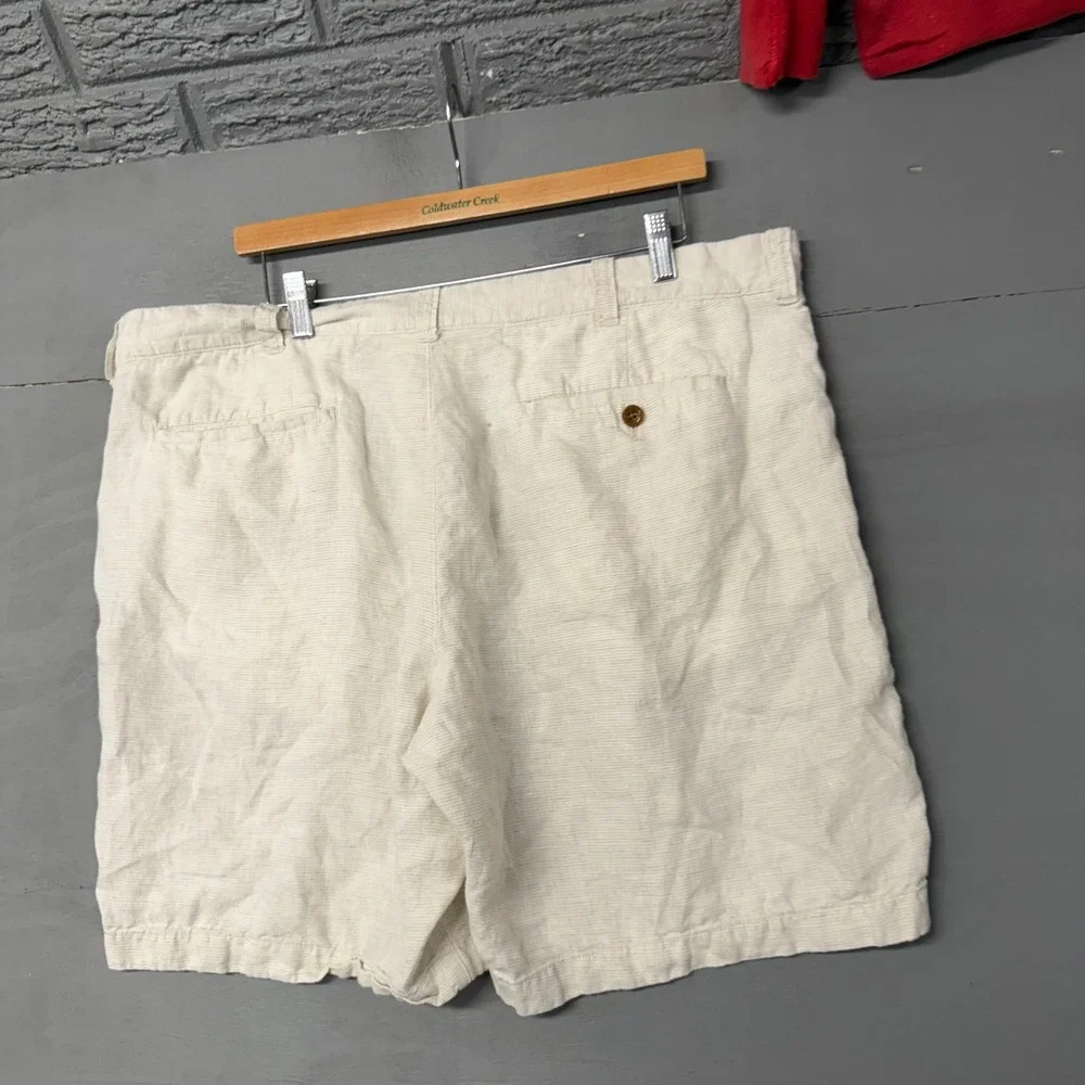 J. Crew Mens 40‎ Cream Textured Seersucker Chino Shorts 9 Inch Inseam Off-White